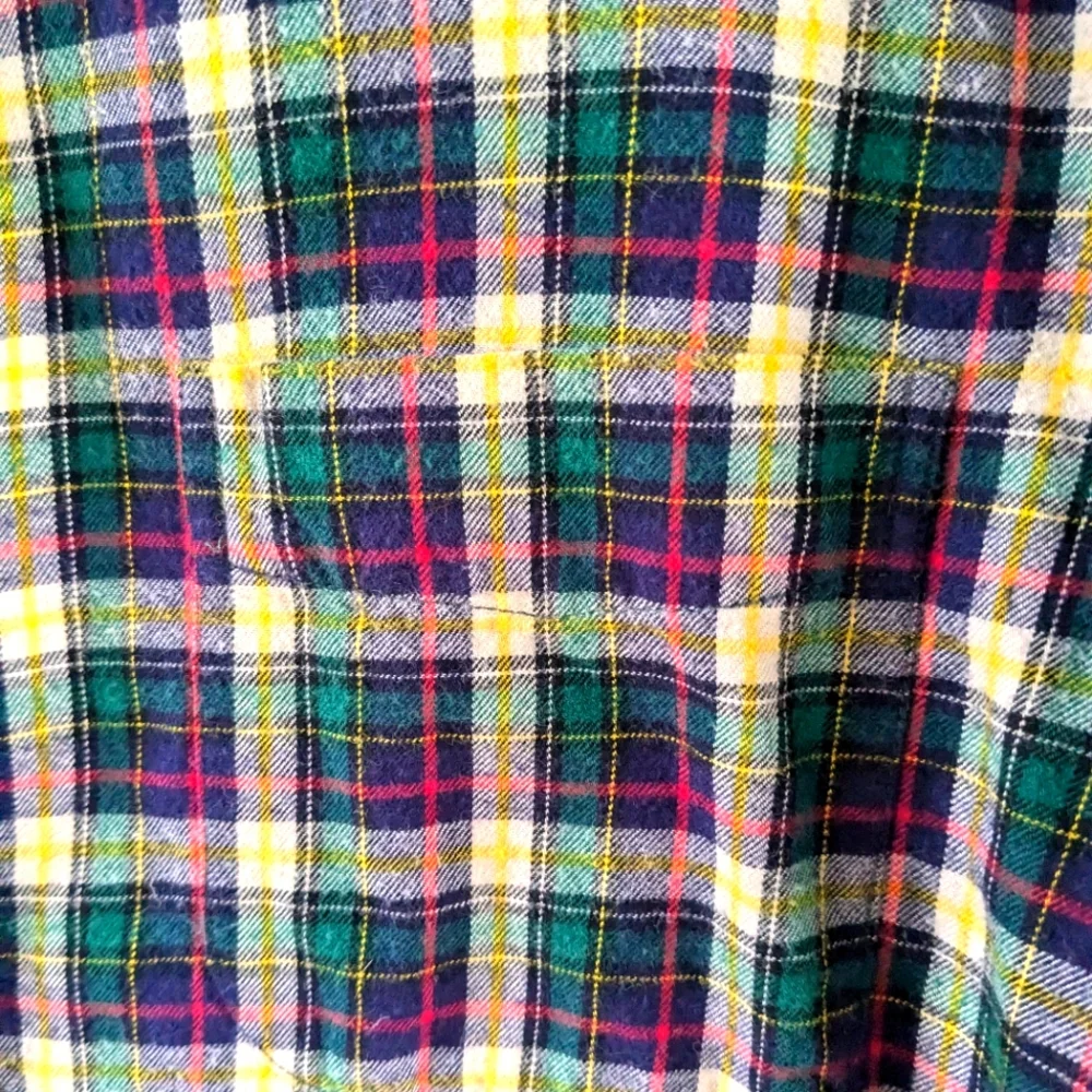 🔴3/$10 J. Crew Plaid Brushed Twill Button-Up Shirt sz L - Picture 2 of 8